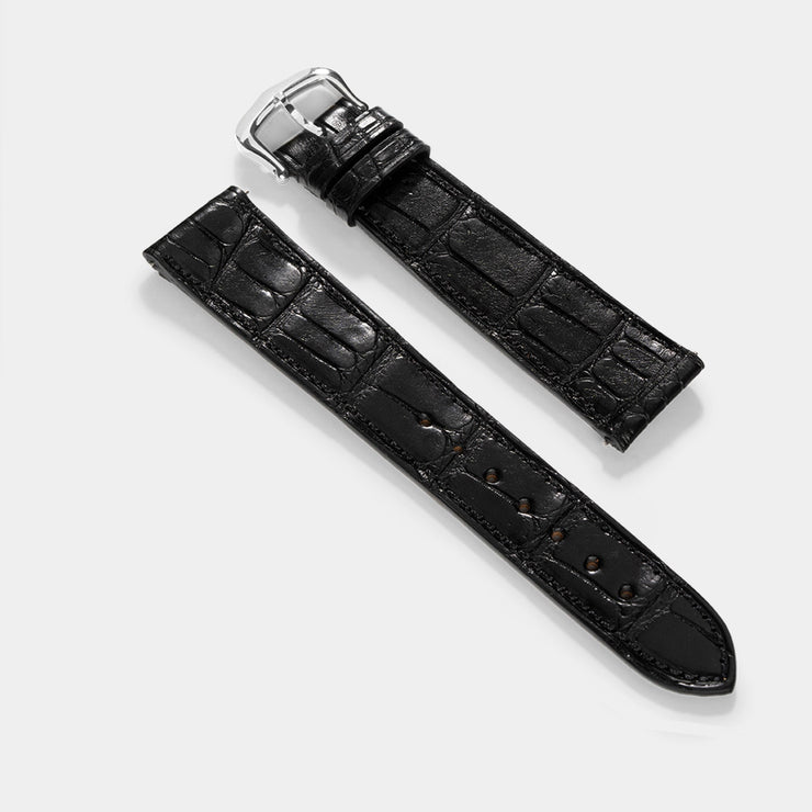 Strap for Cartier Tank Must (2021-2024) - The Premium Black Alligator