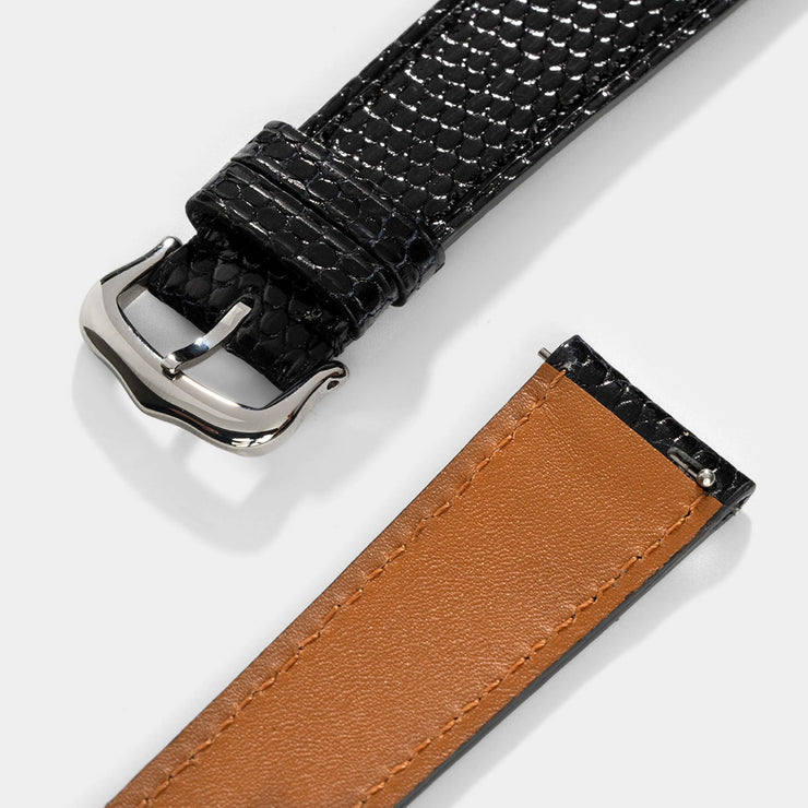 Strap for Cartier Tank Must (2021-2024) - The Slim Black Lizard