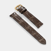 Strap for Cartier 17.5 mm - The Taupe Grey Full Cut Alligator Watch Strap