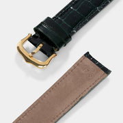 Strap for Cartier 17.5 mm - The Full Cut Green Alligator Watch Strap