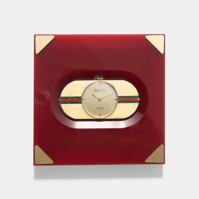 1960s Vintage Gucci Mechanical Travel Desk Clock