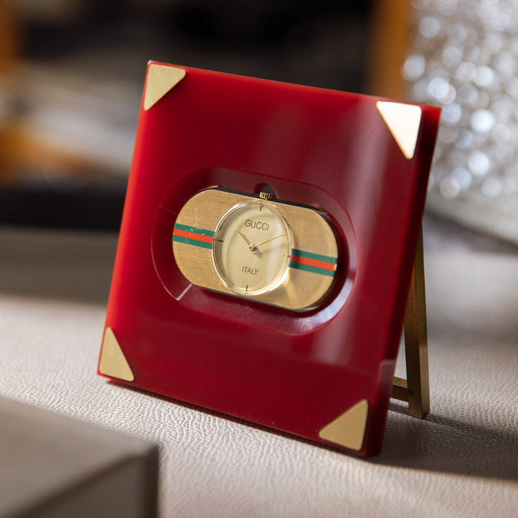 1960s Vintage Gucci Mechanical Travel Desk Clock