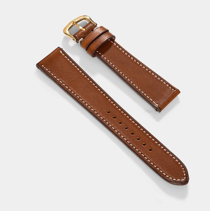 Strap for Cartier Tank Louis (2021-2024) - The Barenia Cognac Brown