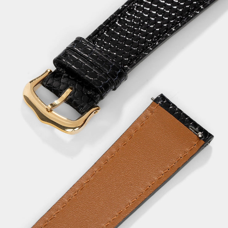 Strap for Cartier Tank Louis (2021-2024) - The Slim Black Lizard