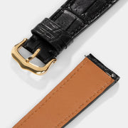 Strap for Cartier Tank Louis (2021-2024) - The Premium Black Alligator