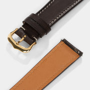 Strap for Cartier Tank Louis (2021-2024) - The Barenia Dark Cognac Brown