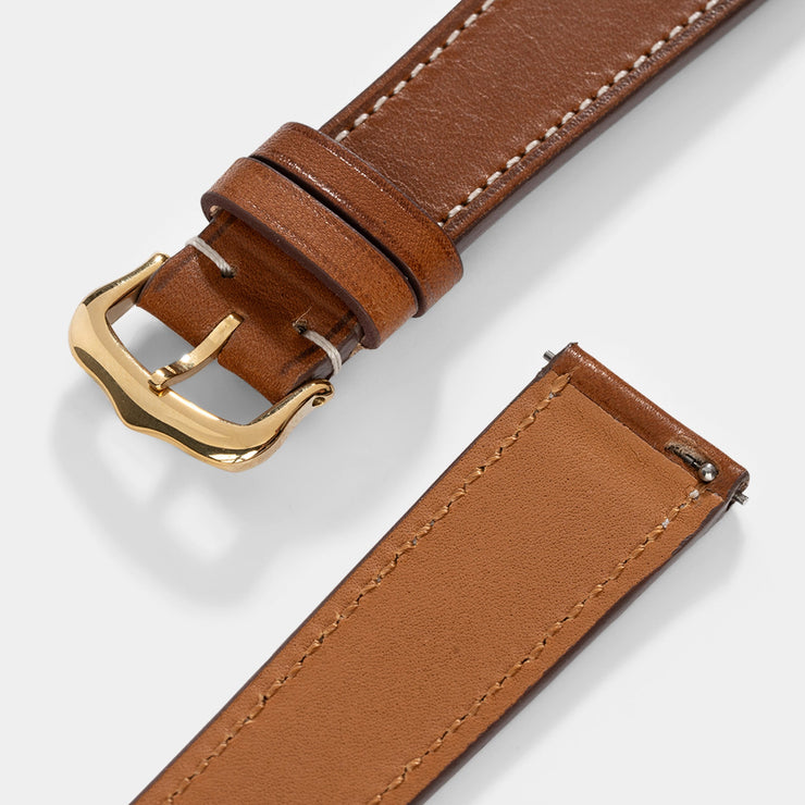 Strap for Cartier Tank Louis (2021-2024) - The Barenia Cognac Brown