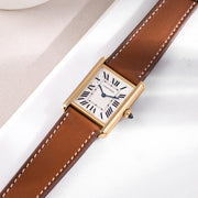 Strap for Cartier Tank Louis (2021-2024) - The Barenia Cognac Brown