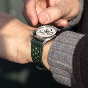 British Racing Green Leather Watch Strap - Jubilee Edition