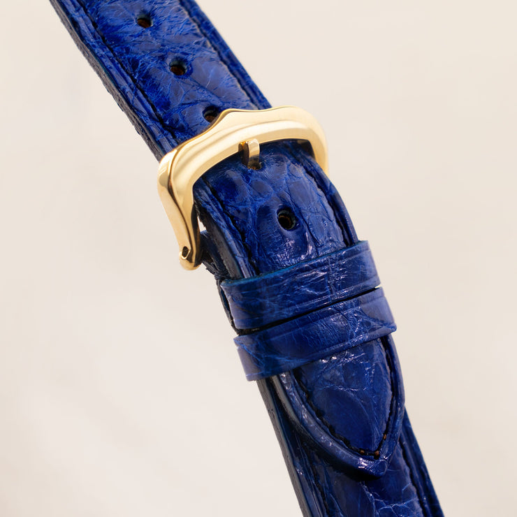 Strap for Cartier 17.5 mm - The Azur Blue Alligator Watch Strap