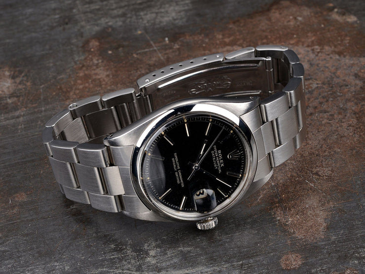 ROLEX BLACK GLOSS GILT-PRINT 1600 DATEJUST