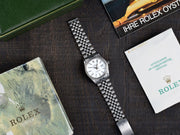 ROLEX 16030 DATEJUST WHITE DIAL BOX & PAPERS