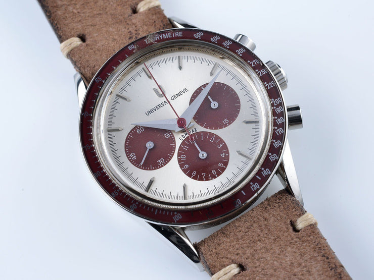 UNIVERSAL GENEVE COMPAX CHRONOGRAPH 884 . 485 BURGUNDY