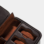 Dark Brown Cognac Luxury Leather Watch Box