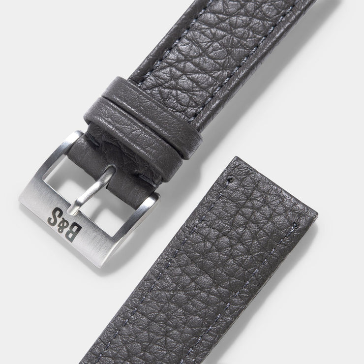 Taurillon Grey Heritage Leather Watch Strap