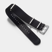 Deluxe Nylon Nato Watch Strap Pure Black