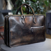 Berluti Large Briefcase Venezia Dark Grey