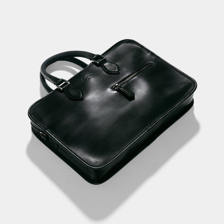 Berluti Un Jour Dark Green Venezia Leather Briefcase