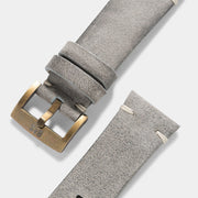 Strap for Tudor Black Bay Bronze - Perfect Match Rugged Grey Leather Watch Strap