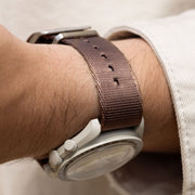 Deluxe Nylon Nato Watch Strap Brown