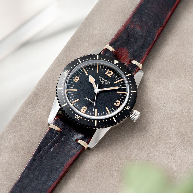 Diablo Black Leather Watch Strap