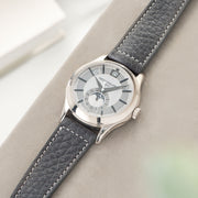 Elephant Grey Leather Watch Strap