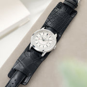 Newman Black Croco Leather Watch Strap