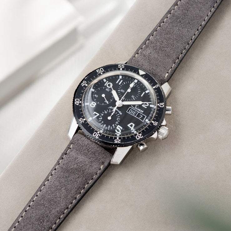 Refined Dark Grey Suede Watch Strap