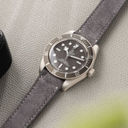 Refined Dark Grey Suede Watch Strap