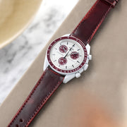 Degrade Chilli Red Leather Watch Strap