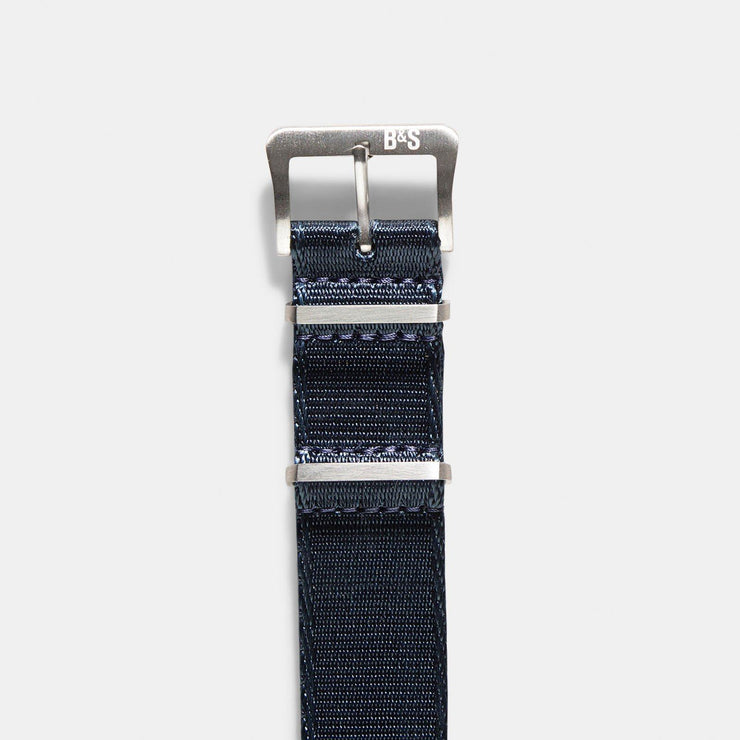 Deluxe Nylon Nato Watch Strap Navy Blue