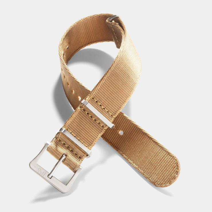 Deluxe Nylon Nato Watch Strap Coyote Brown