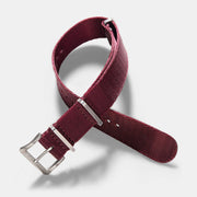 Deluxe Nylon Nato Watch Strap Burgundy Red