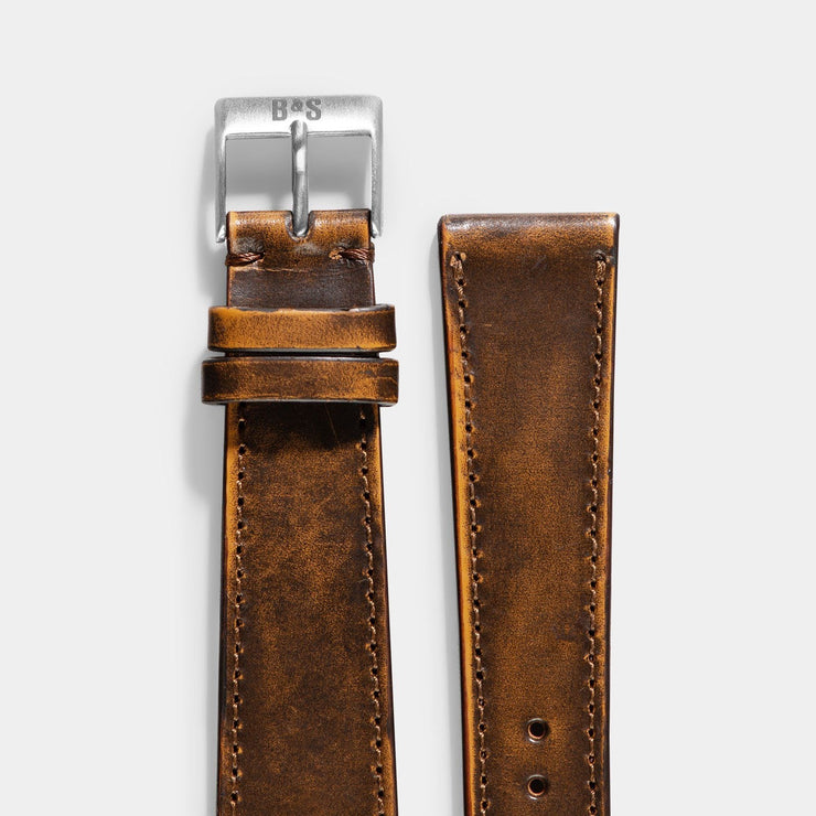 Degrade Honey Brown Leather Watch Strap