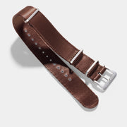 Deluxe Nylon Nato Watch Strap Brown