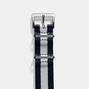 Deluxe Nylon Nato Watch Strap Navy White