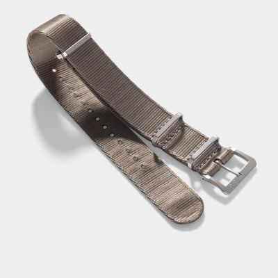 Deluxe Nylon Nato Watch Strap Taupe GreyDeluxe Nylon Nato Watch Strap Taupe Grey