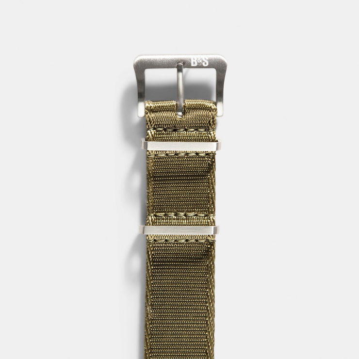 Deluxe Nylon Nato Watch Strap Olive Drab Green