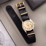 Deluxe Nylon Nato Watch Strap Pure Black - Gold