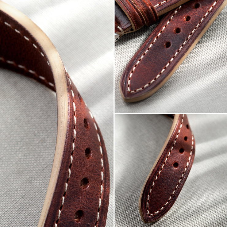 Siena Brown Retro Leather Watch Strap