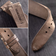 Smoke Grey Leather Watch Strap