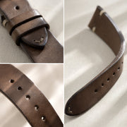 Smokeyjack Grey Leather Watch Strap