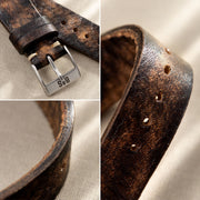 Woodie Brown Leather Watch Strap