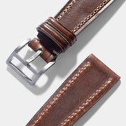 Le Métropolitain Brown Leather Watch Strap