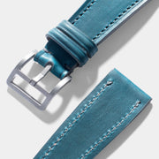 Château de Cassis Blue Horween Leather Watch Strap