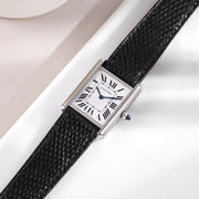 Strap for Cartier Tank Must (2021-2024) - The Slim Black Lizard