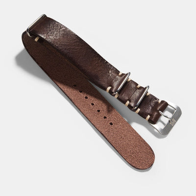 Lumberjack Brown Nato Leather Watch Strap