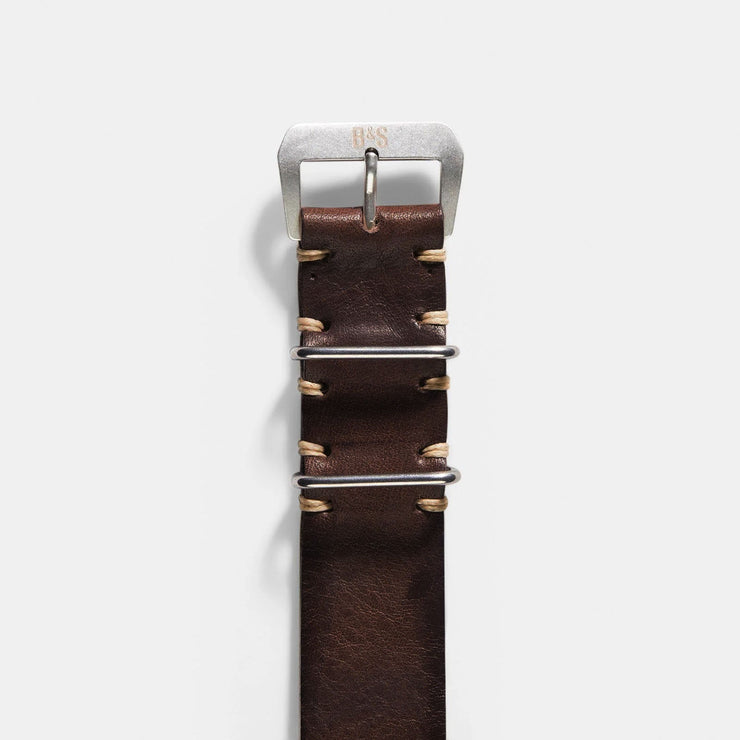 Lumberjack Brown Nato Leather Watch Strap