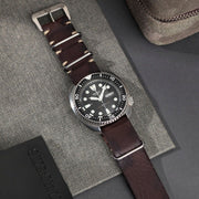 Lumberjack Brown Nato Leather Watch Strap