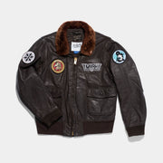 1 OF 1 CUSTOM VINTAGE MVRK G-1 LEATHER FLIGHT JACKET